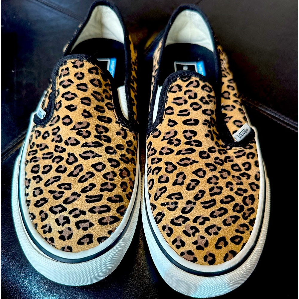 Vans slip on, leopard, women’s size 7.5